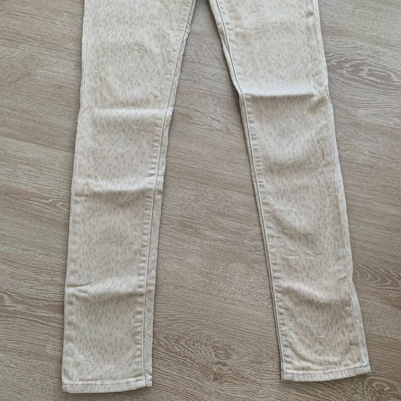 Vans Skinny Pant Animal Print Tan Khaki Women's Size 5 Stretch Cotton/Elastane - Picture 4 of 9